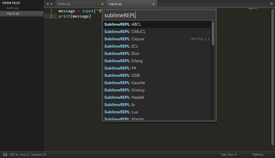 Sublime Text3 安装 SublimeREPL 插件配置运行 python 交互模式及出现问题的解决方法 Sublime Text3 安装 SublimeREPL 插件配置运行 python 交互模式及出现问题的解决方法