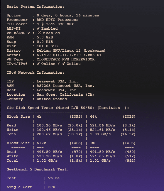 HostDZire 年末促销——4C 6G 100G 25TB 测试 HostDZire 年末促销——4C 6G 100G 25TB 测试