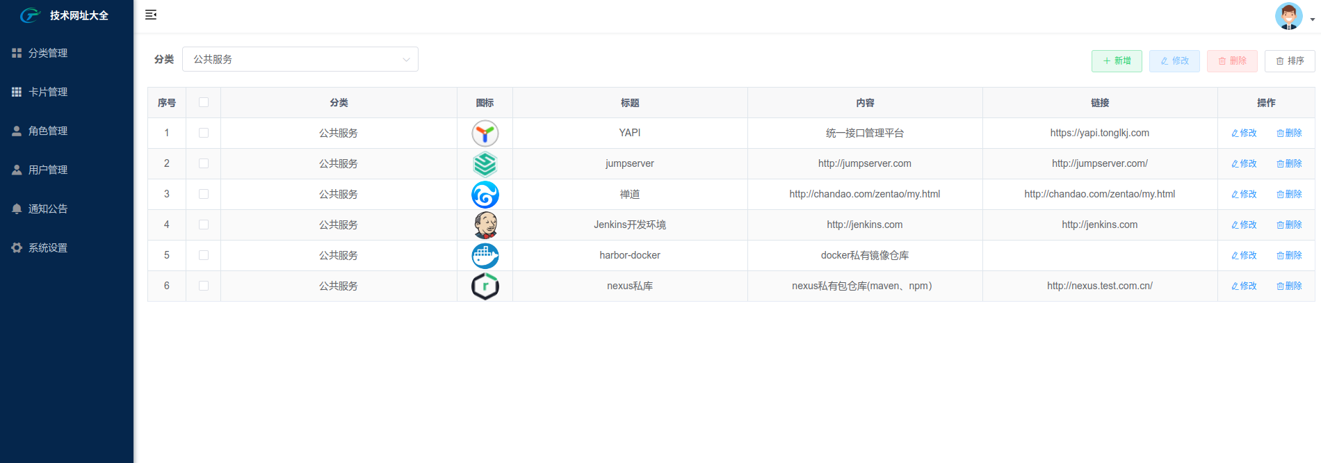 开源网站导航服务——Team-nav